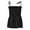 Black, variant on Ruffle Smocked Tank Tops for Women Summer Square Neck Sleeveless Tops Tie Shoulder Spaghetti Strap Blouse Peplum Cami Shirts
