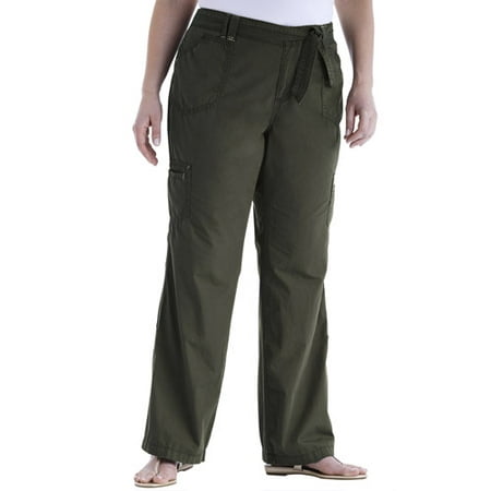 Faded Glory - Women's Plus Convertible Roll-Cuff Cargo Pants - Walmart.com