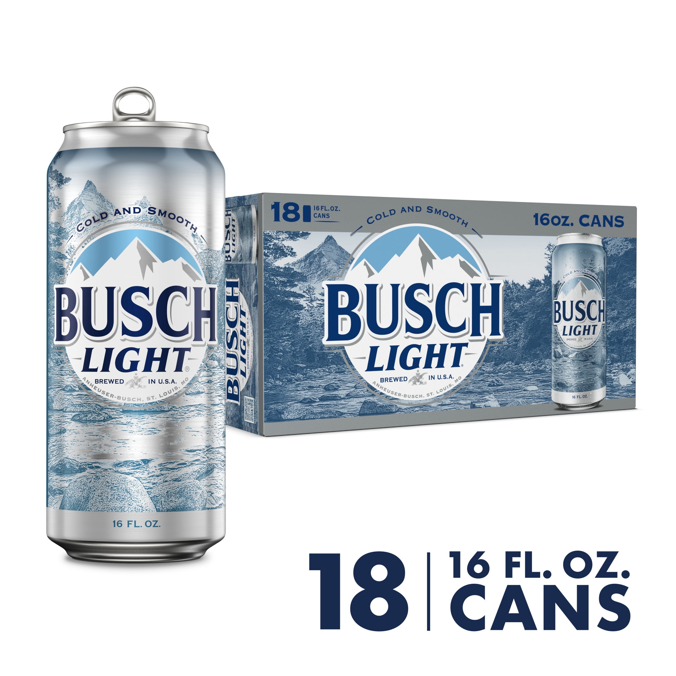 Busch Light American Light Lager Beer 18 pack 16 fl oz Aluminum Cans 4.1% ABV