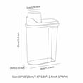 thumbnail image 4 of Contenedor De Alimentos De 2,5 L, Caja De Almacenamiento Hermética Para Cocina, Contenedor De Alimentos Secos De Plástico Sin Bpa Con Taza Medidora Para Alimentos Para Mascotas, Fideos, Aperitivos, Serendint PT001257-00, 4 of 7
