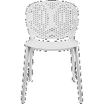 2xhome Modern Pool Patio Chair, Contemporary Plastic Armless Dining Accent Side Chair for Indoor or Outdoor Use, White, Set of 1, 1 piece
