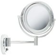 thumbnail image 1 of Jerdon HL165CD 8-Inch Lighted Wall Mount Direct Wire Makeup Mirror with 5x Magnification, Chrome Finish, 1 of 1