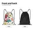 thumbnail image 5 of Bingfone Bird Butterfly Rose Drawstrings Backpacks Bags For Men Women Gym Drawstrings Bag, 5 of 9