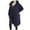 Navy, variant on MuZeFu Plus Size Light Weight Jackets for Women Casual Women's Solid Color Button Pocket Recreational Hooded Long Sleeve Windbreaker Coat Tops
