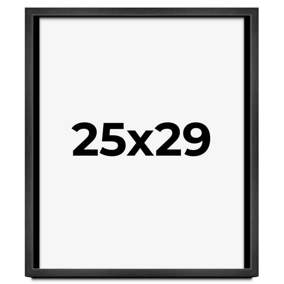 25x29 Shadow Box Frame Grey Charcoal Black | 0.875 Inches Deep | Solid Wood Shadowbox Display Frame