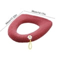 thumbnail image 3 of Toilet Seat Cushion, Removable Toilet Seat Cover, Thickened Winter Warm Toilet Seat Cushion With Carrying Handle, Acrylic Soft Non-Skid Full Coverage Household Toilet Seat Cushion, 3 of 6