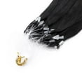 thumbnail image 6 of MY-LADY THICK Micro Loop Ring 100% Remy Human Hair Extensions Black Invisible Nano Beads Micro Link Hairpiece 50S 1G, 6 of 10