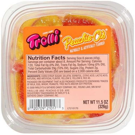 Trolli Peachie O's Gummi Candy, 11.5 Oz.