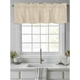 thumbnail image 4 of Valances for Windows Vintage Linen Rod Pocket Cafe Window Treatments Valance Curtains for Kitchen Bathroom Laundry Basement Windows 60"x18", 4 of 9