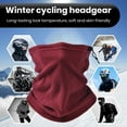 thumbnail image 1 of YAOBAMM Drawstring Neck Gaiter Winter Multifunctional All in 1 Fleece Neck Gaiter Solid Color Drawstring Face Guard Thick Cycling Headwear Running Sport, 1 of 7