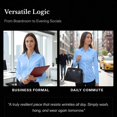 thumbnail image 4 of Women Regular‑Fit Long‑Sleeve Button‑Up Office Blouse, Versatile Neutral‑Tone Work and Daily Tops, 4 of 18