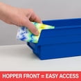 thumbnail image 3 of Akro-Mils 24 Pack Plastic Storage Shelf Bins, Space-Saving Organizers, 12"x4"x4", Blue, 3 of 12