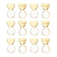thumbnail image 1 of Uxcell Heart Silicone Earring Lifter, Tapón de respaldo de arete de goma seguro para reemplazos de aretes caídos (dorado, paquete de 12), 1 of 6
