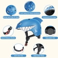thumbnail image 4 of Korimefa Toddler Bike Helmet for Kids Age for Ages 1-2-3-4-6-8 Years, Baby Bike Helmet for Boys Girls for Cycling Scooter Skateboard - Adjustable Multi-Sport Bicycle, Shark Animal Design, 4 of 17