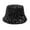 X1 Black, variant on Metallic Bucket Hat for Women & Men - Cute Bucket Hats - Festival Hat Adjustable Rave Accessories,Color:Black