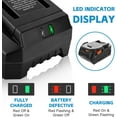 thumbnail image 3 of 18V R86092 Fast Lithium Battery Charger Compatible with Ridgid 18 Volt Battery R840083 R840085 R840086 R840087, 3 of 7