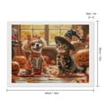 thumbnail image 2 of Diamond Art Kits for Adults, Halloween Cute Cat And DogDiamond Painting Kits for Beginners, Frameless Round 5D Full Drill Diamonds Art Pictures Gem Art Crafts Home Decor Gifts, 2 of 8