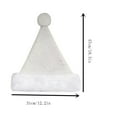 thumbnail image 4 of Christmas White Plush Santa Hat, Fluffy Faux Fur Holiday Party Cap, Soft Double-Layer Warm Xmas Costume Accessories for Adults & Teens Decoration, 4 of 5