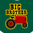 thumbnail image 4 of Inktastic Red Tractor Big Brother Boys Baby Bib, 4 of 4