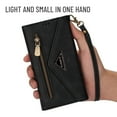 thumbnail image 5 of Dteck Crossbag Case For Samsung Galaxy Note 20, PU Leather Wallet Lager Capacity Purse With Zipper Pocket, Flip Folio Stand Phone Cover with Wrist Strap / Shoulder Strap, Black, 5 of 6