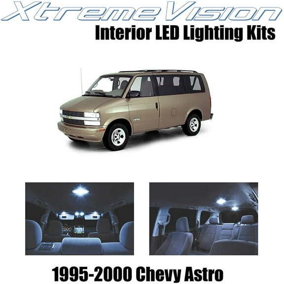 XtremeVision LED for Chevy Astro 1995-2000 11 Pieces Cool White Premium Interior LED Kit Package   Installation Tool