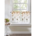 thumbnail image 3 of Orange Eucalyptus Coastal Half Window Curtain 36 Inches Long, Beach Starfish Conch Window Treatment Curtain Drapes, Small Tier Curtains for Bathroom Over Sink, 27.5"x36", 2 Panels, 3 of 7