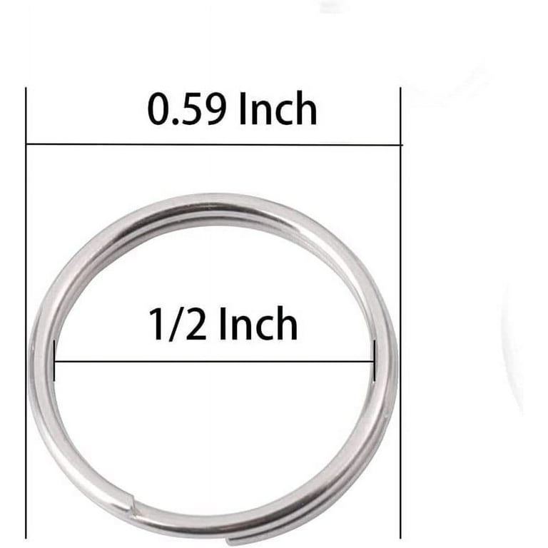 Rita Bean Dog Tag Split Ring Connectors 16MM - Nickel (Quantity 65)