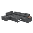 thumbnail image 4 of Sectional Sofa with Ottoman and Storage Function / Ideal for Apartment and Magazine Storage, 4 of 6