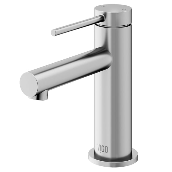 Open Box VIGO Jewel 6 in. Single-Hole Single Handle Bathroom Faucet in Brushed Nickel-VG01055BN
