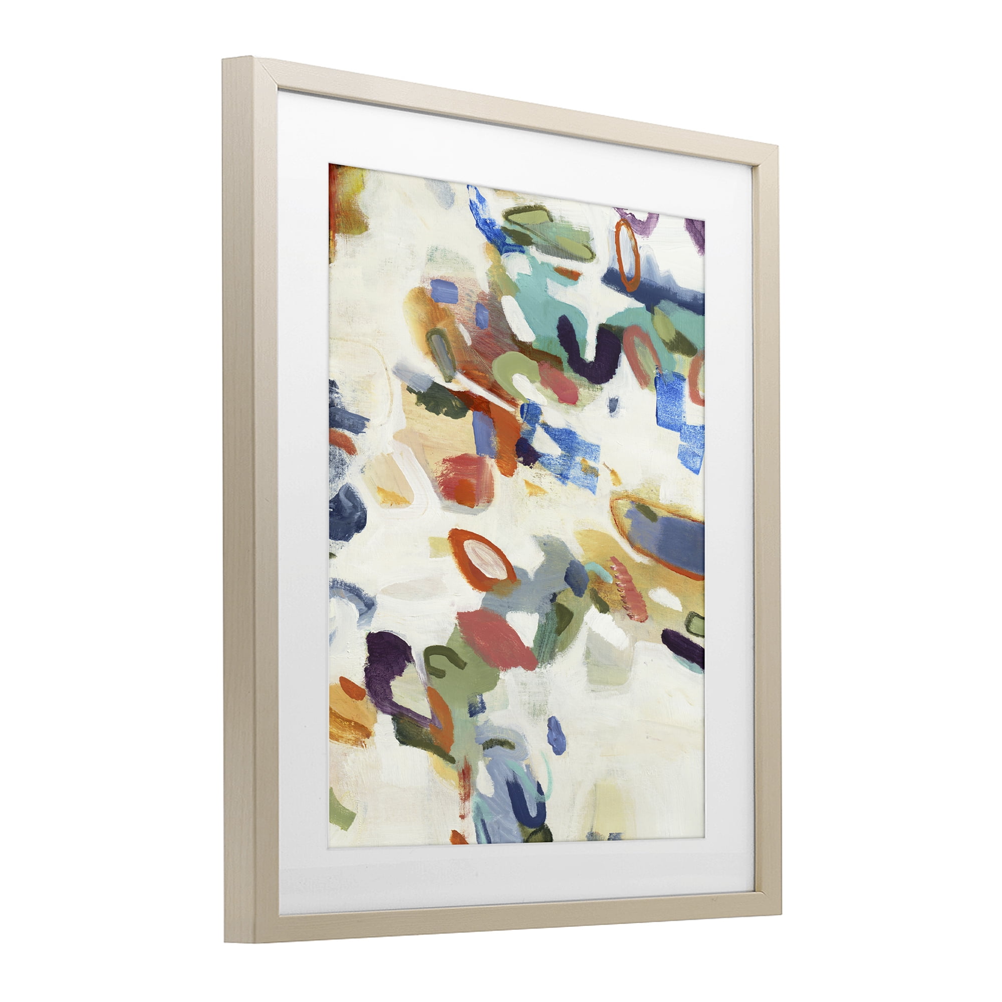 Stupell Industries Multihued Expressive Abstract Birch Framed Print Under Glass, design by Lisa Ridgers