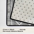 thumbnail image 6 of Boho Kitchen Mat 31"x20", Washable Non Slip Soft Plush Low Profile Kitchen Rug, Geometric Neutral Textured Sink Mat for Laundry Room, Bedroom & Office, 6 of 6