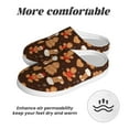 thumbnail image 6 of JUNZAN Christmas Gingerbread Cookies Print Cozy Slippers for Men& Women,Fuzzy Slip-on Slippers TPR Sole Slippers Plush Lining House Shoes for Indoor & Outdoor-11, 6 of 7