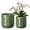 Green-1, variant on EFISPSS 6 inch White Crackle Glaze Ceramic Planter, Value Set of 2 Vintage Farmhouse Flower Pots with Saucers