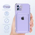 thumbnail image 4 of Wallet Case for iPhone 11 (6.1 inch), Card Holder Camera Protection Cover for iPhone 11 + Screen Protector, Soft Slim Card Slot Case Compatible with iPhone 11 Phone Case -Clear, 4 of 13