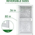 thumbnail image 2 of Grisham Deluxe Steel Security Door,36×80inch Iron Security Storm Door Conveys,Hand Forged Solid Steel Wrought Iron with Tempered Glass and Screen Panel(468White), 2 of 7