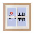 thumbnail image 1 of Moon Shadow City Building Frame Wall Tabletop Display 4 Openings Picture, 1 of 3