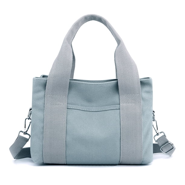 Bolso Hombro para Mujer Con Múltiples Compartimentos Lona Informal 2123 Azul TXW#935446.06