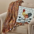 thumbnail image 2 of Park Designs Break Of Day Rooster Hooked Pillow Cover 18", 2 of 3