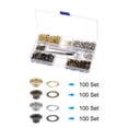 thumbnail image 3 of 400 Juegos Ojal Herramienta Kit Multicolor 5mm 3/16 Pulgadas Metal Ojales con 3uds Instalación Herramientas y Almacenamiento Caja para Zapatos Ropa Cuero Bricolaje, 3 of 7