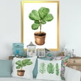 thumbnail image 3 of Designart 'Ficus Lyre Plant In Clay Flowerpot' Traditional Framed Art Print, 3 of 4