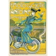 thumbnail image 3 of Georges Gaudy 18x24 Black Modern Framed Museum Art Print Titled - Antoine Motorcycle, 3 of 5