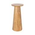 thumbnail image 4 of Kate and Laurel Hemingson Modern Mango Wood Round Drink Table, 10 x 10 x 22, Natural Wood, Mid-Century Circle Pedestal Table for Use as Bedroom Nightstand, Indoor Plant Stand, or Living Room Accent, 4 of 8