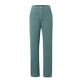 thumbnail image 5 of Pantalon Décontracté Taille Haute Jambe Droite avec Poches pour Femmes, 5 of 5