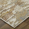 thumbnail image 3 of Feizy Aura Modern Abstract, Ivory/Gold/Brown, 12' x 18' Area Rug, Easy Care Stain Resistant Fade Resistant, Area Rug for Living Room and Bedroom, 3 of 9