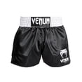 thumbnail image 1 of Shorts de Muay Thai Venum Classic negro y blanco, 1 of 3