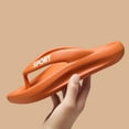 thumbnail image 3 of gakvov Slides For Womens Mens Thick-Soled Flip Flops Arch Support Soft Thong Sandals Cloud Slippers Solid Color Increased Slippers Non-Slip Clip-On Couple Beach Shoes, 3 of 9