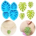 thumbnail image 2 of CIYISON Monstera Deliciosa Earrings Keychain Silicone Mold for DIY Craft Jewelry Tool, 2 of 8