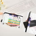 thumbnail image 4 of Ckdifva Hourglass Planet Pencil Pouch 3 Ring Zipper Pencil Case Binder Pockets Clear Top Cosmetic Bag 2 Pack, 4 of 6