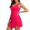 thumbnail image 2 of Dxzfnsa Womens Two Piece Swimsuits Women Fashion Solid Color Tankini Top with Swim Skirt Tummy Control Ruched Bathing Suits, 2 of 8