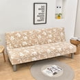 thumbnail image 6 of Eco-Ancheng Printed Armless Sofa Cover, Stretch Futon Slipcover Sofa Bed Cover Folding Armless Couch Cover Furniture Protector with Elastic Bottom for Living Room Bedroom, 73-82 inches, 08, 6 of 7
